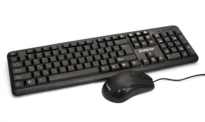 Комплект проводной: мышь компьютерная и клавиатура - фото 8771