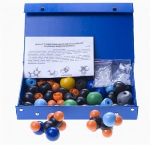 Комплект моделей атомов для составления объемных моделей молекул со стержнями демонстрационный